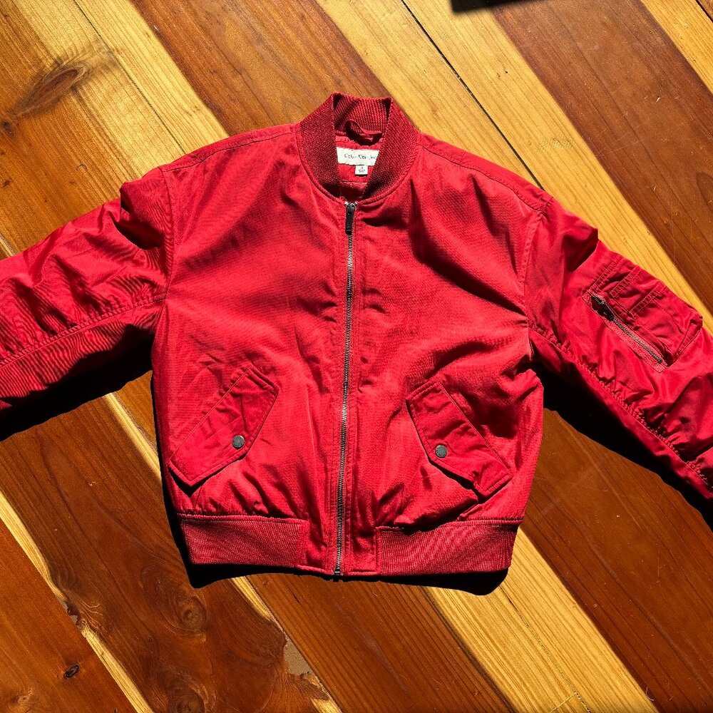 Classic Red Bomber Jacket - Calvin Klein